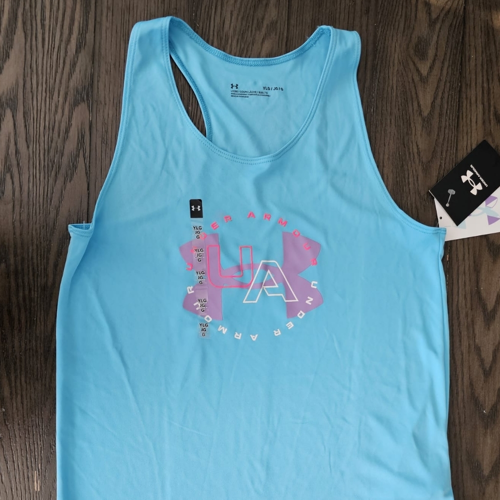 NWT UNDER ARMOUR GIRL tank top size L